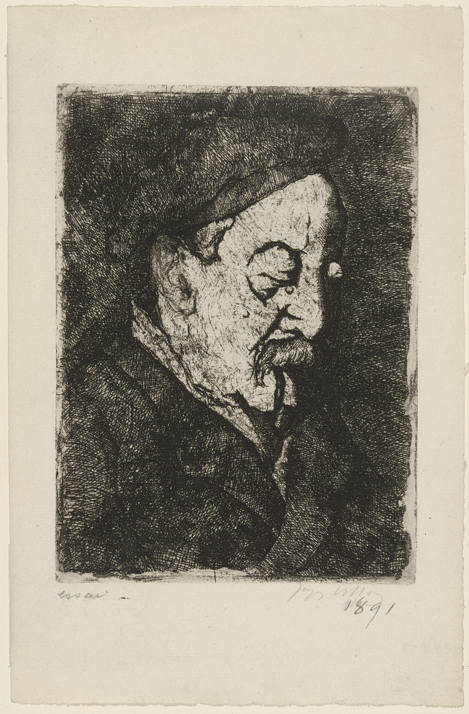 Jacques Villon. Portrait du peintre-graveur Émile Nicolle. 1891