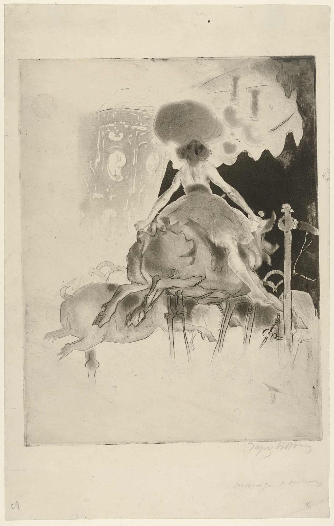 Jacques Villon. Merry-go-round ( Manège de cochons )