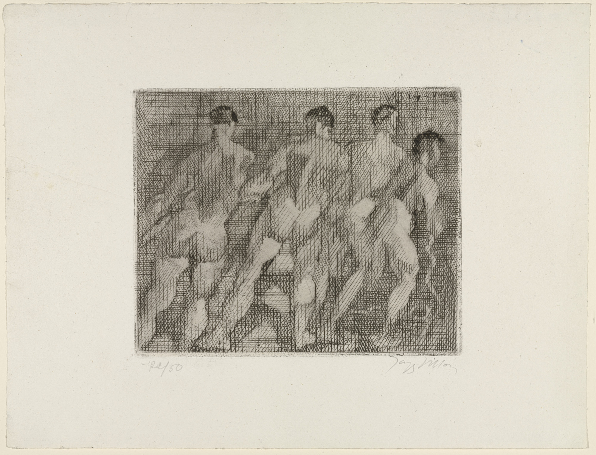 Jacques Villon. The Haulers (Les Haleurs)
