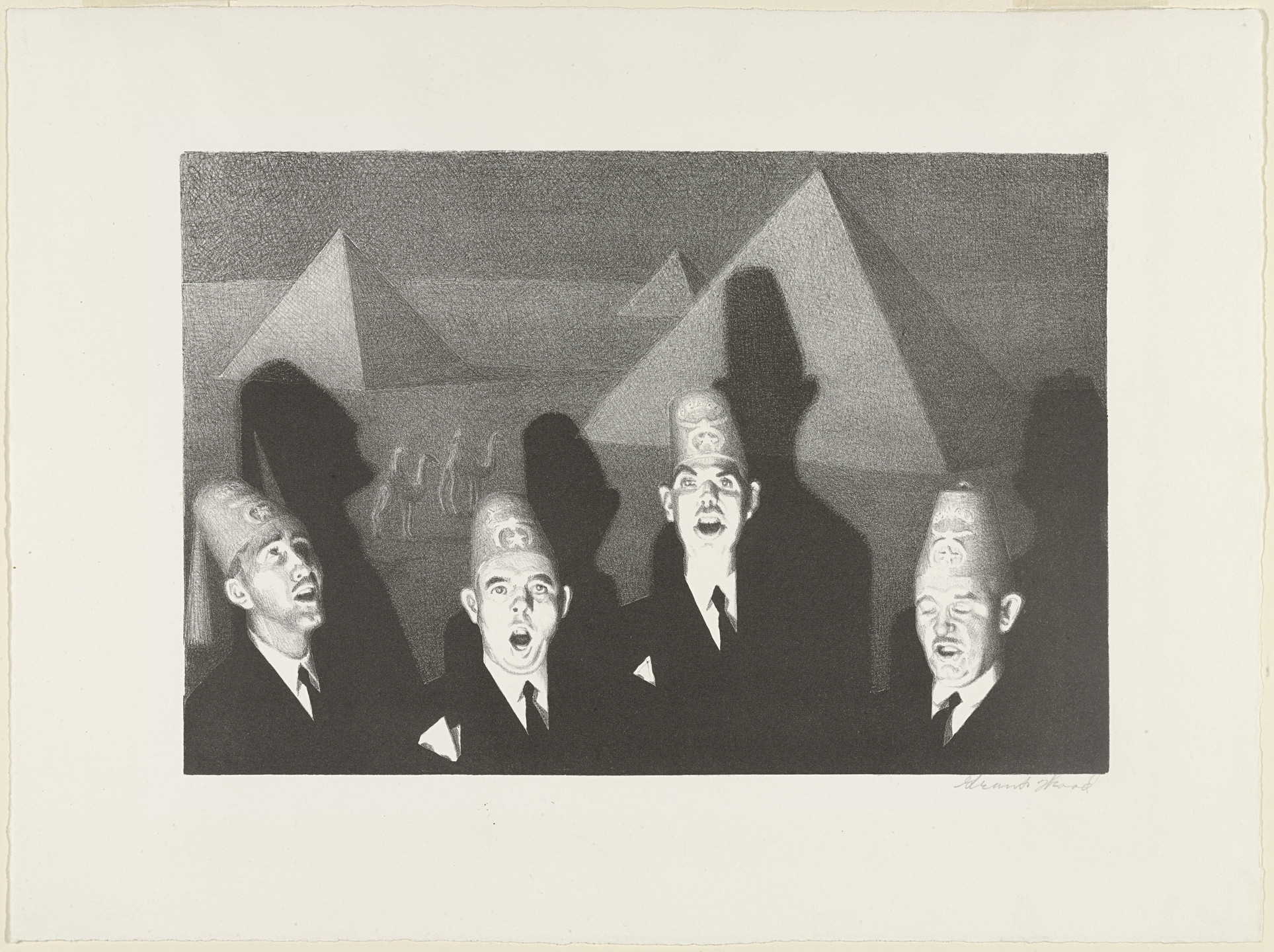 Grant Wood. Shriners&#39; Quartet. 1933