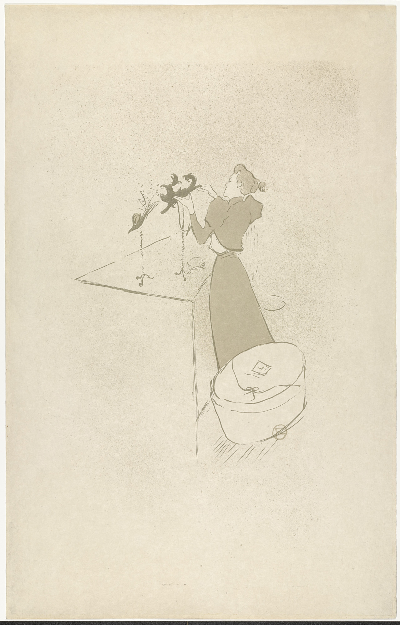 Henri de Toulouse-Lautrec. The Milliner, Renée Vert (La