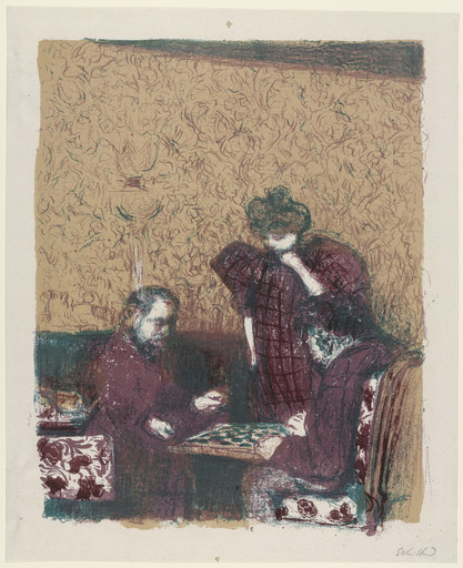 Édouard Vuillard. The Game of Checkers (La Partie de dames) from Landscapes and Interiors (Paysages et intérieurs). 1899
