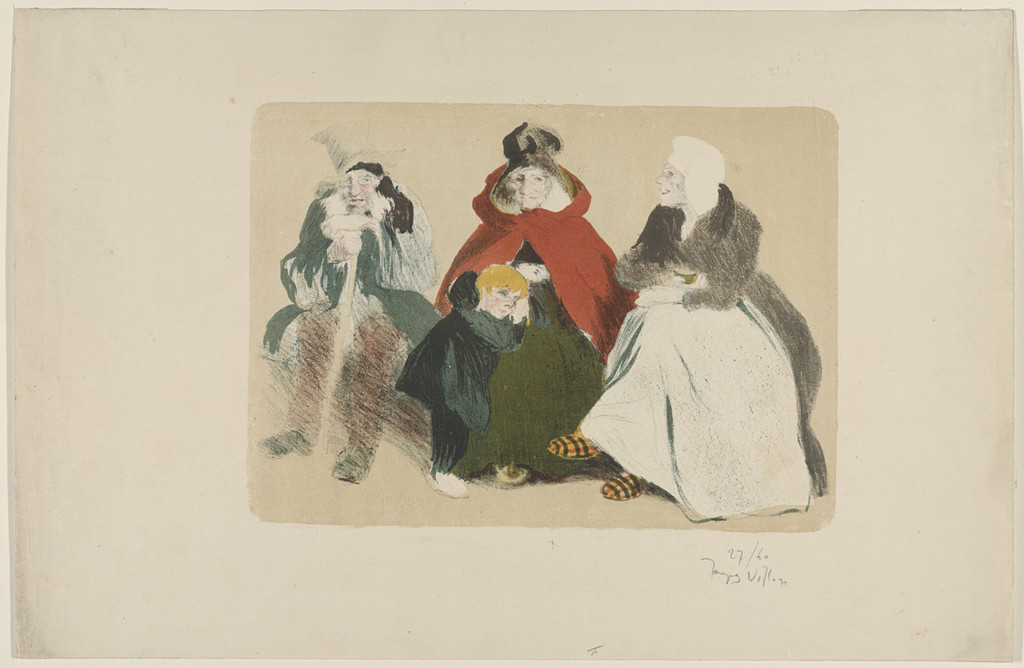 The Old Folks' Bench (Le Banc des vieux), Jacques Villon, 1899