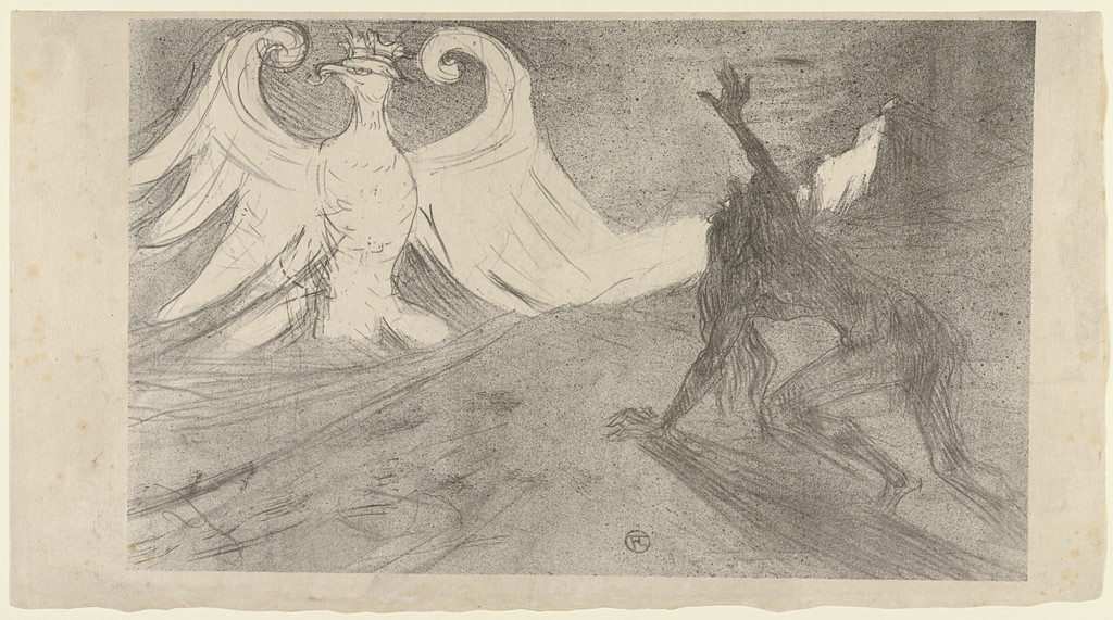 Rejected cover published in the deluxe edition of Au Pied Sinaï by Georges Clemenceau