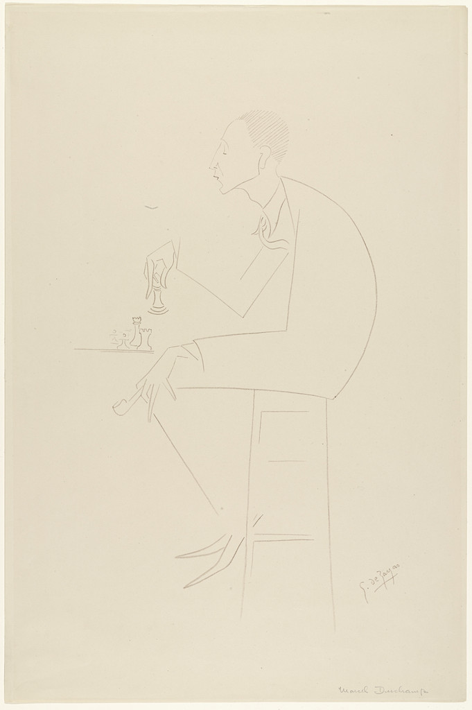 Marcel Duchamp from Caricatures by Georges de Zayas: Eight Very Modern Painters, Two Sculptors and a Musician (Caricatures par Georges de Zayas: Huit peintres, deux sculpteurs et un musicien très modernes)