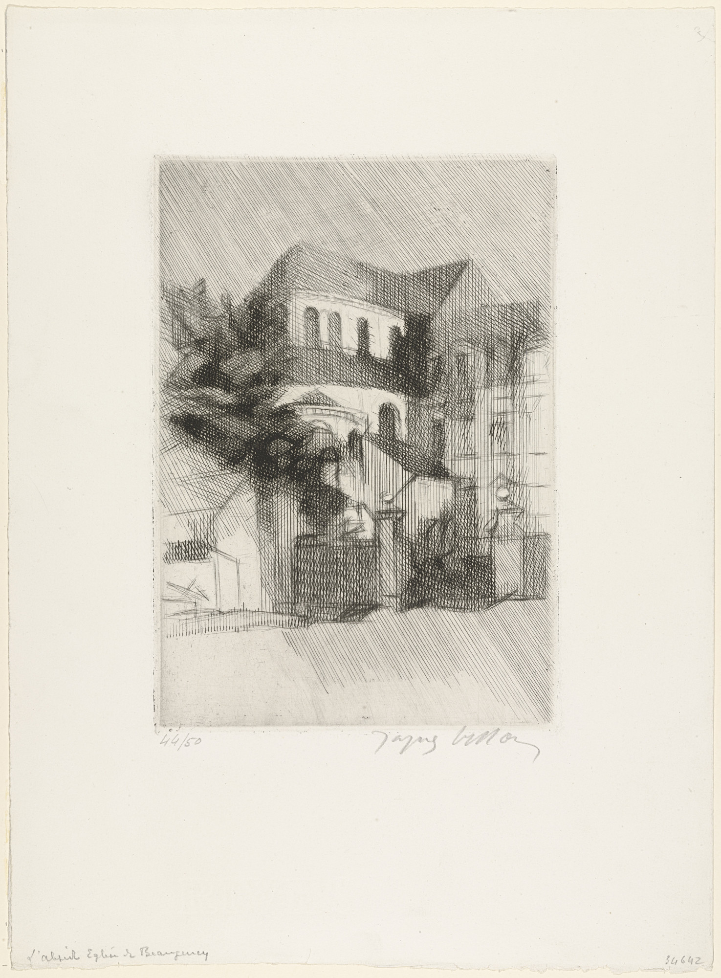 Jacques Villon. Apse of the Church at Beaugency (L'Abside de l'église de Beaugency)