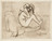 Suzanne Valadon. Marie Bathing with a Sponge (Marie au tub s&#39;épongeant). 1908, published 1932