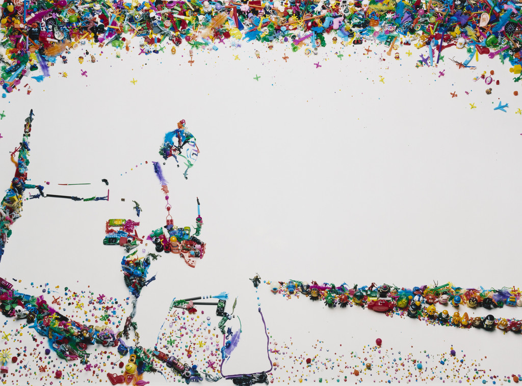 Death of a Loyalist Militiaman Frederico Borrell García, after Robert Capa, Vik Muniz, 2004