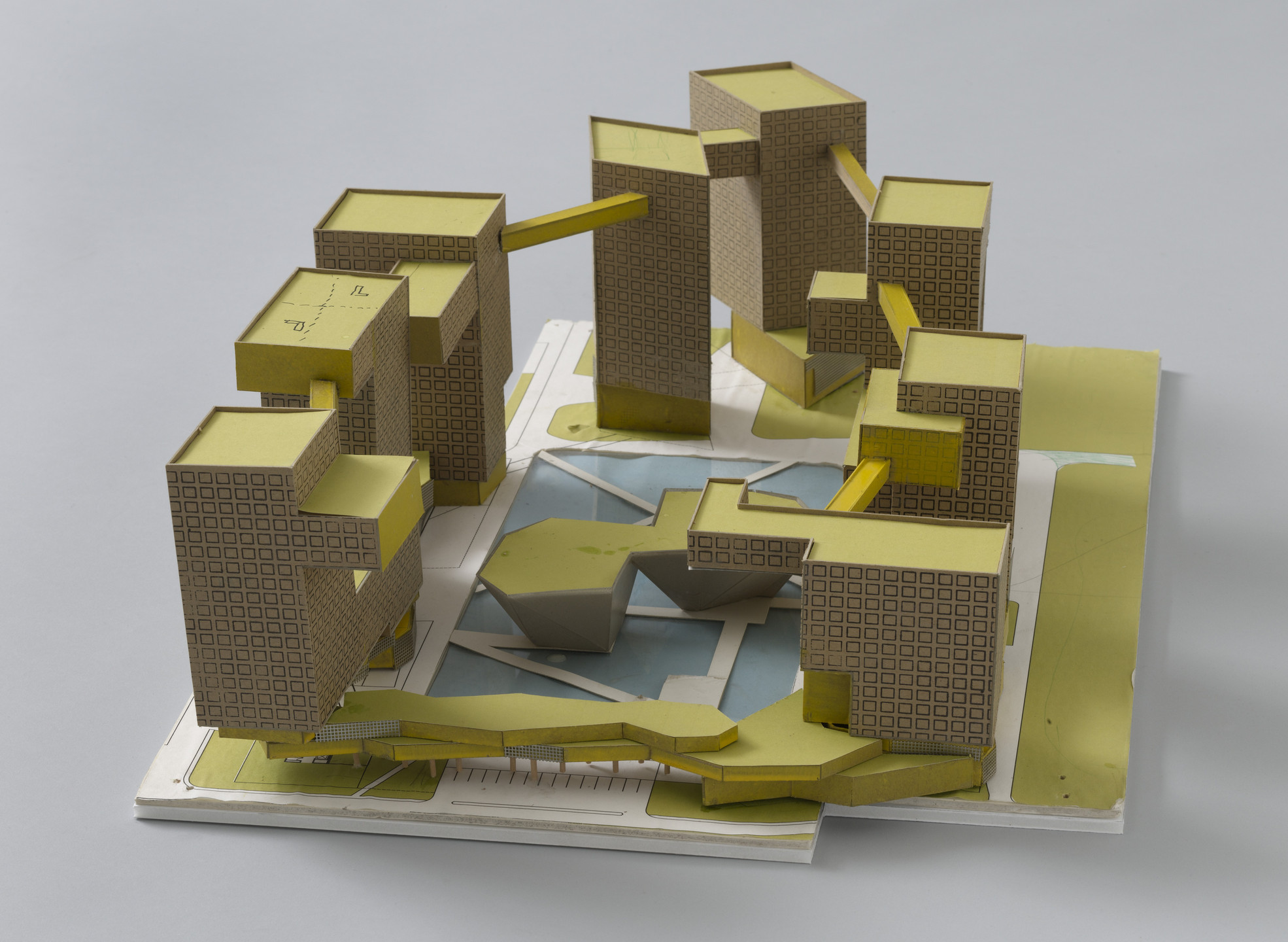 Steven Holl. Linked Hybrid, Beijing, China (Site study). 2003-2006