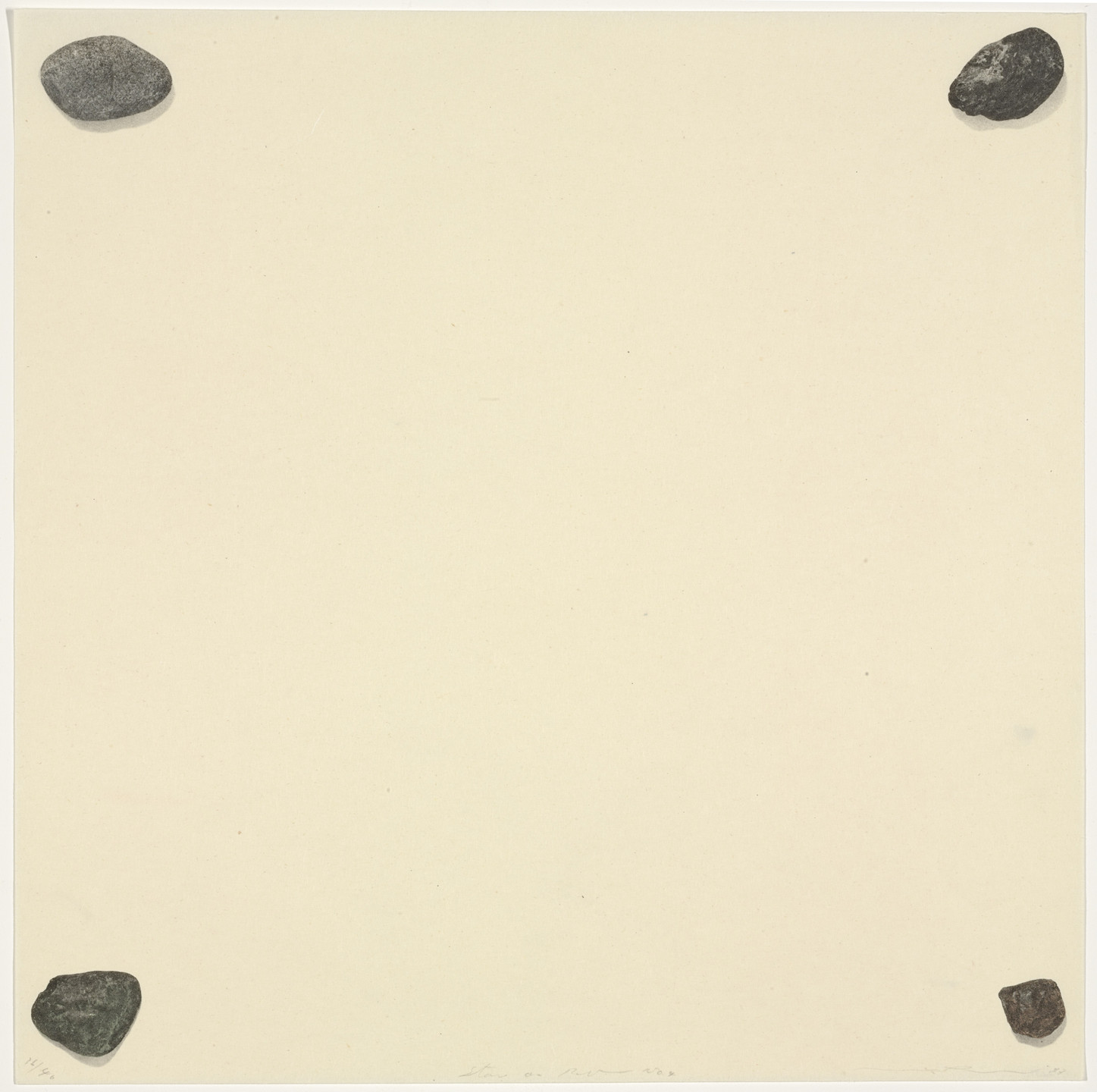 Shoichi Ida. Surface is the Between, Stone on Paper No. 4. 1977