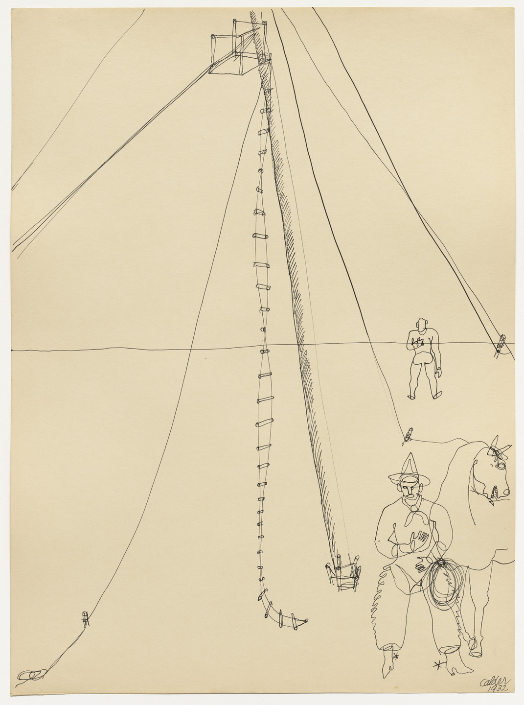 Alexander Calder. Cowboy and Rope Ladder. 1932