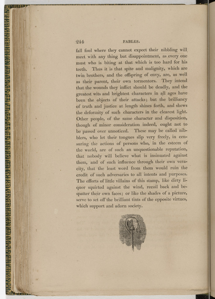 Tailpiece (page 244) from The Fables of Aesop