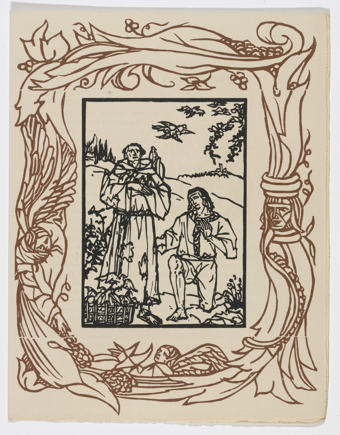 Émile Bernard. Plate (page 137) from Les Petites Fleurs de St. François (The Little Flowers of St. Francis). 1928