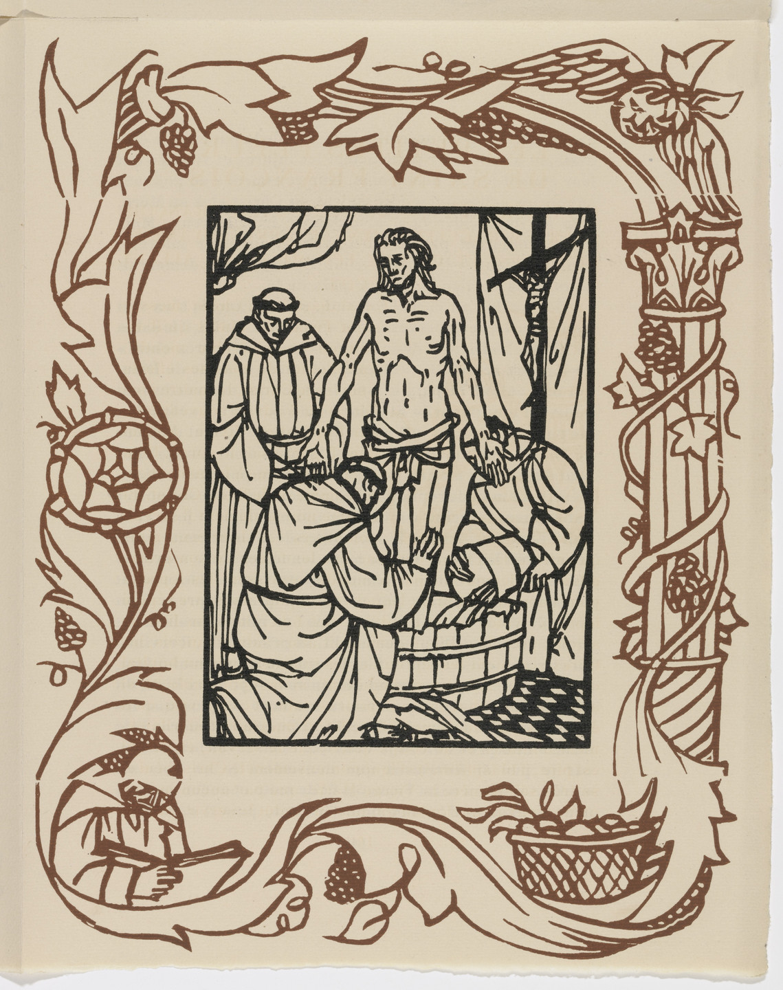 Émile Bernard. Plate (page 147) from Les Petites Fleurs de St. François (The Little Flowers of St. Francis). 1928