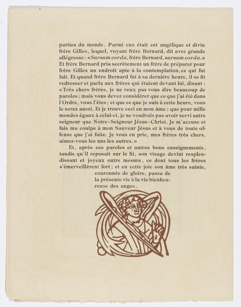 Tailpiece (page 48) from Les Petites Fleurs de St. François (The Little Flowers of St. Francis)