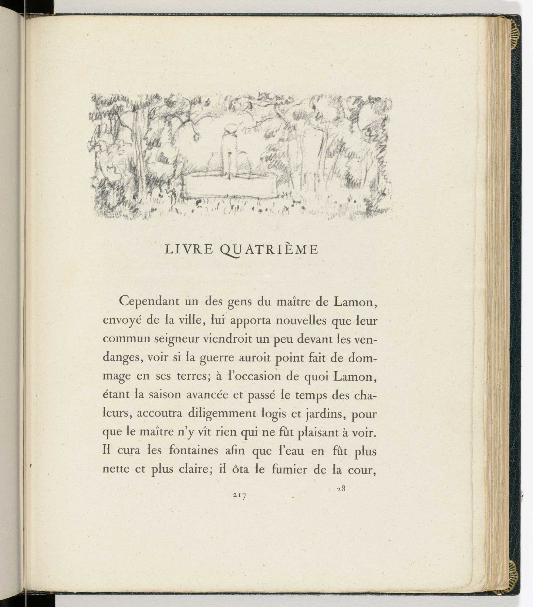 Pierre Bonnard. Headpiece (page 217) from Daphnis et Chloé