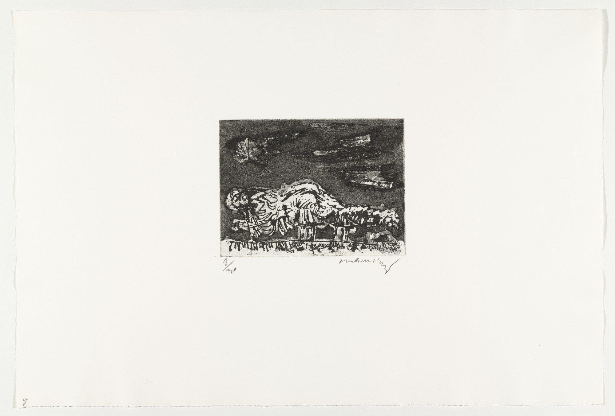Pierre Alechinsky. Mountain-Dragon ( Montagne-Dragon ) from Hayterophilies