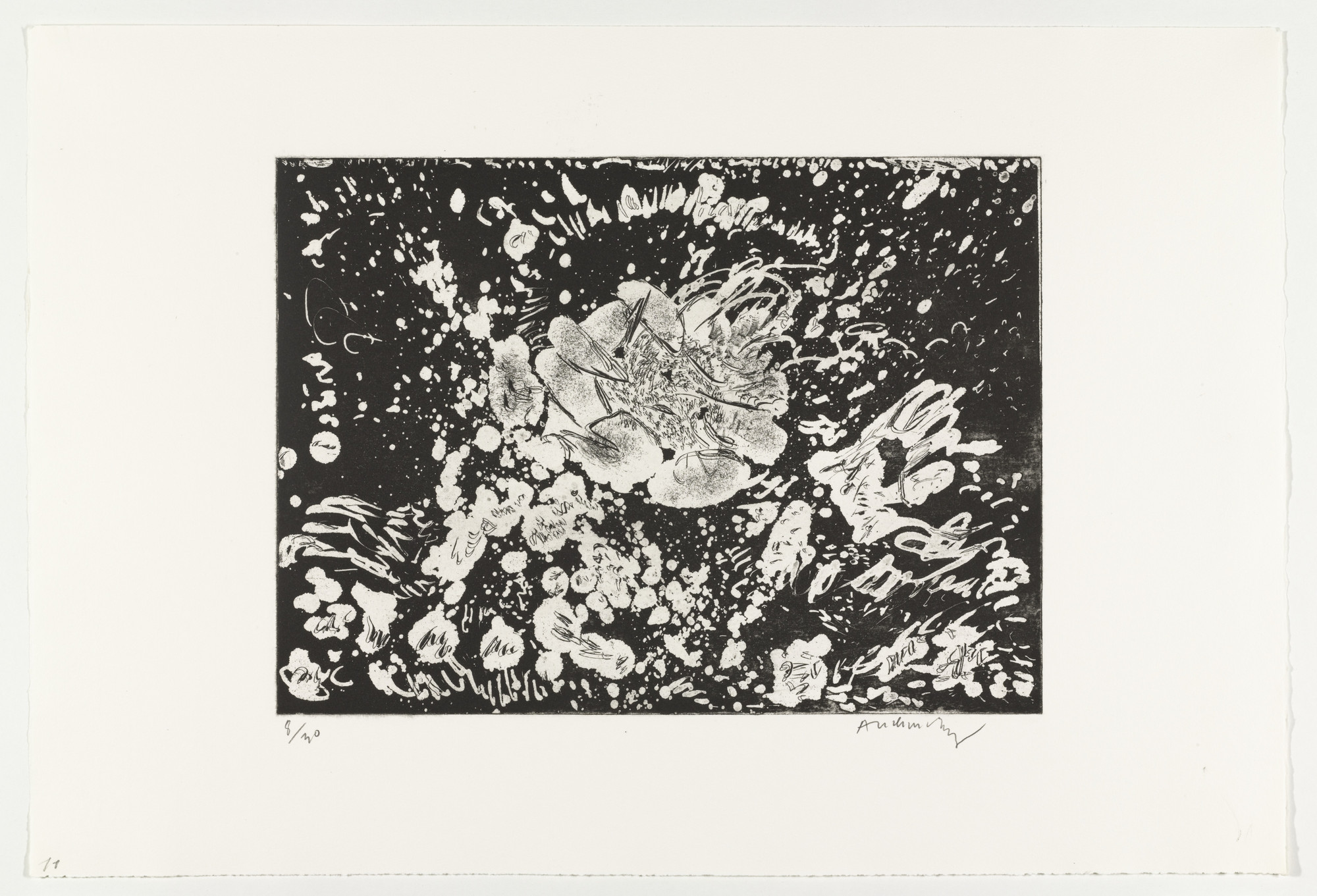 Pierre Alechinsky. The Ball of Fire ( La boule de feu ) from Hayterophilies