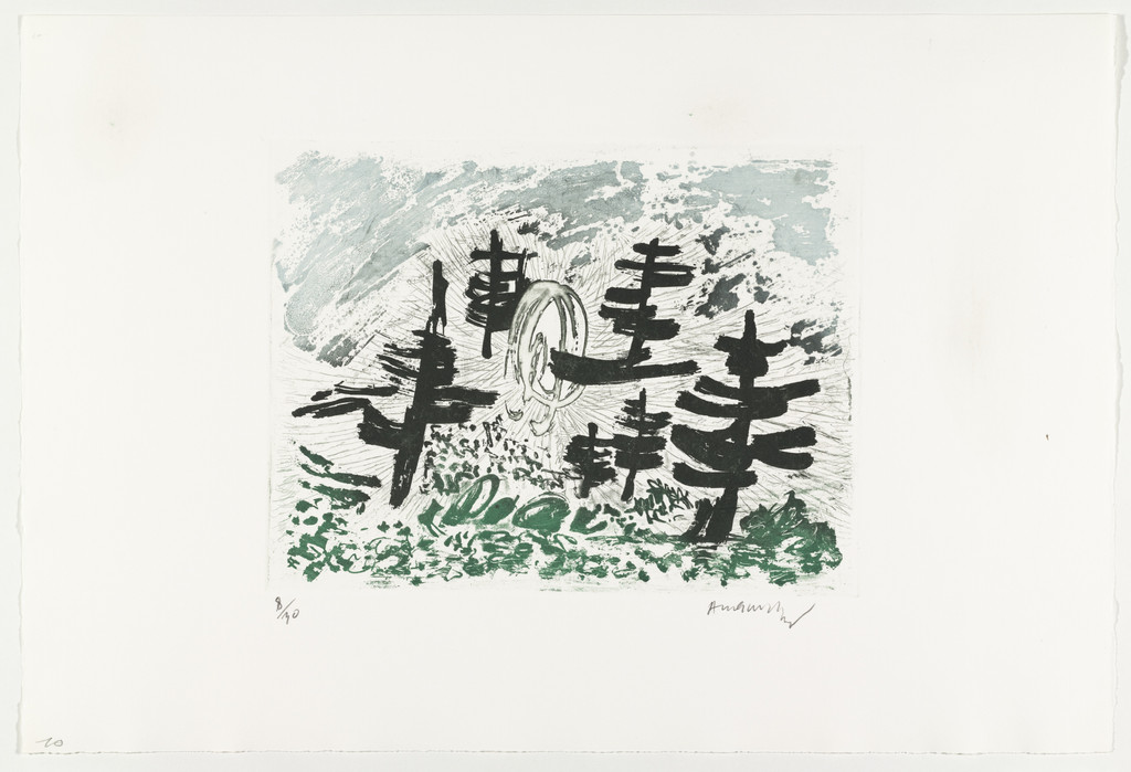 Handful of Trees (Poignée d'arbres) from Hayterophilies, Pierre Alechinsky, 1968 (plate executed 1953)