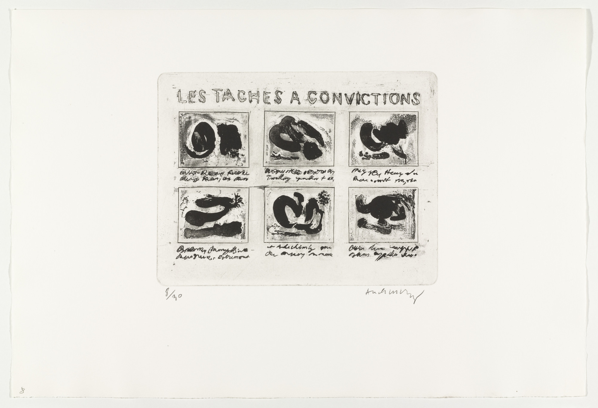 Pierre Alechinsky. Stains of Evidence (Les taches à convictions) from Hayterophilies. 1968 (plate executed 1953)