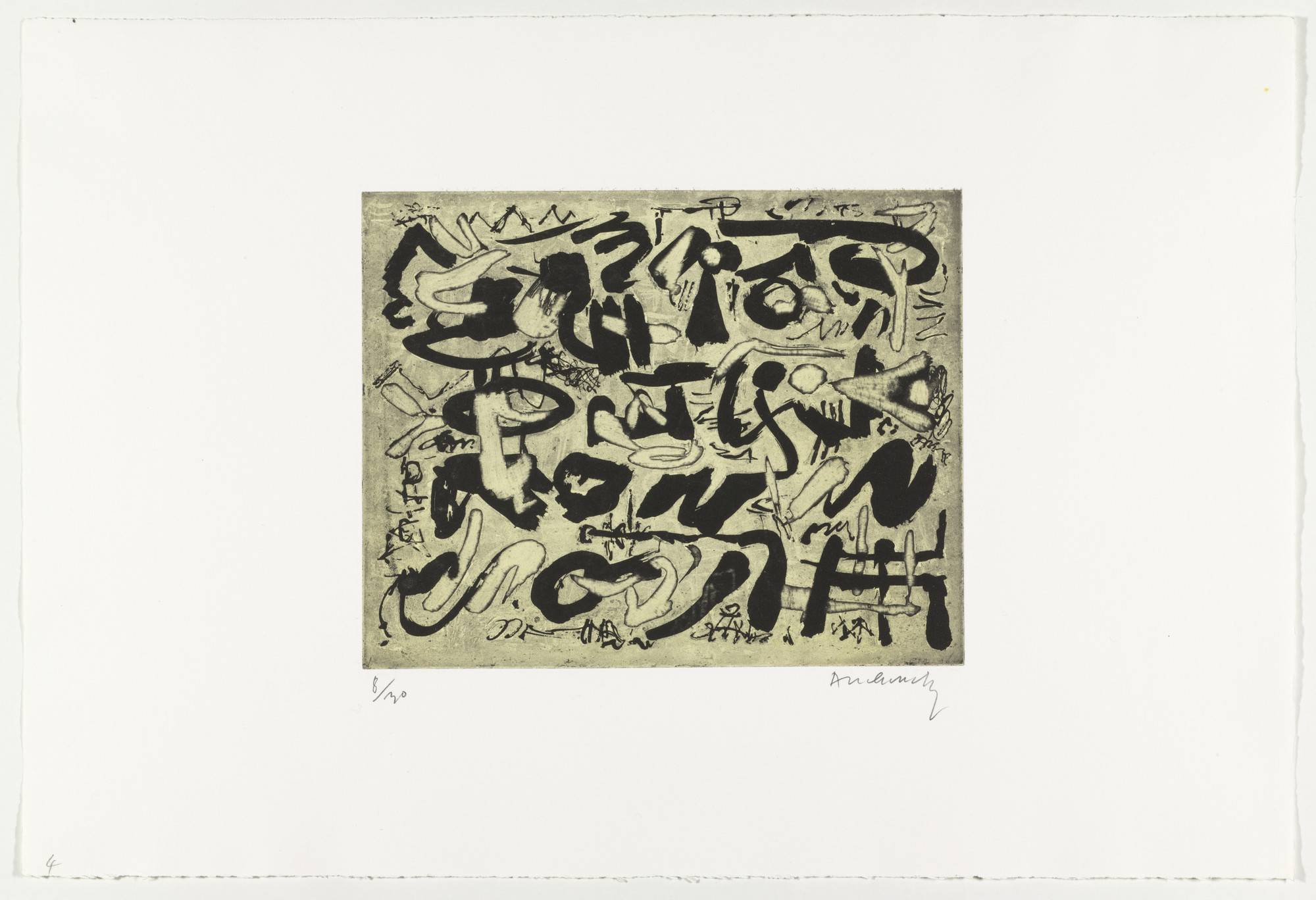 Pierre Alechinsky. The Shadows (Les ombres) from Hayterophilies. 1968 (plate exeucted 1952)