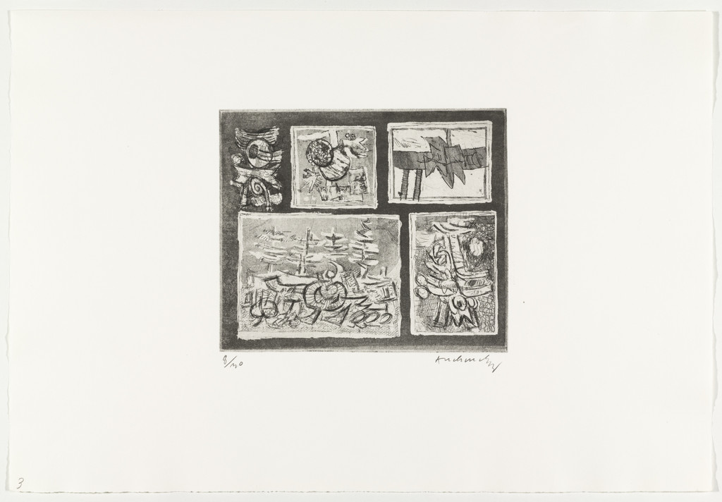 Vegetable (Végétal) from Hayterophilies, Pierre Alechinsky, 1968 (plate executed 1952)