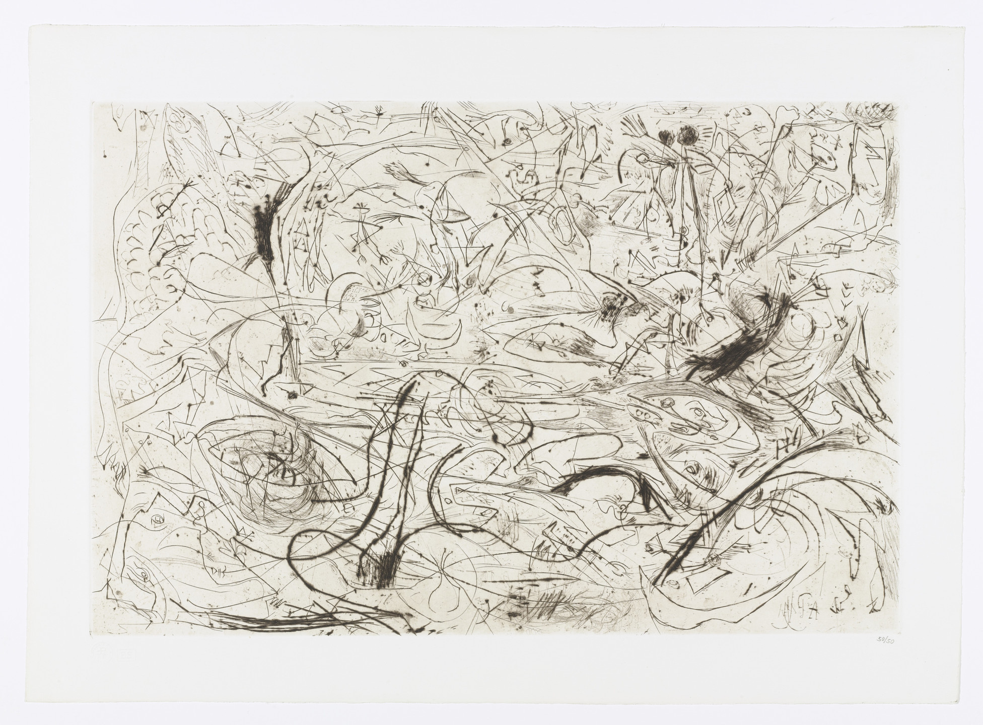 Jackson Pollock. Untitled (7). c. 1944–45, printed 1967