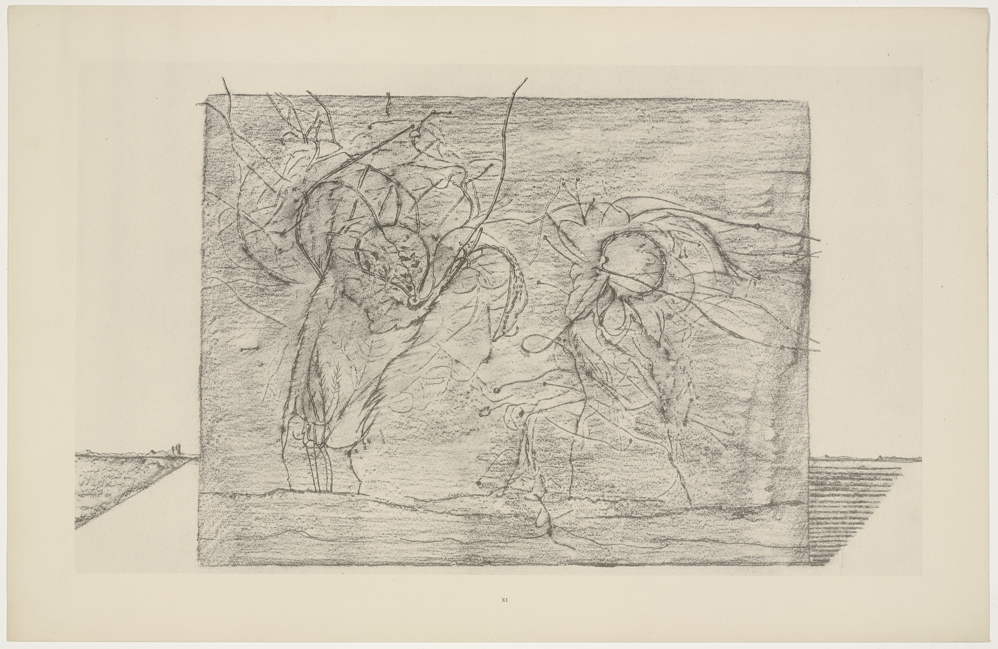Max Ernst. Whip Lashes or Lava Threads (Coups de fouet ou ficelles de lave) from Natural History (Histoire naturelle). c. 1925, published 1926