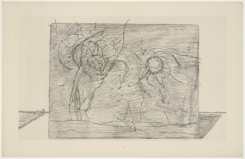 Whip Lashes or Lava Threads (Coups de fouet ou ficelles de lave) from Natural History (Histoire naturelle), Max Ernst, c. 1925, published 1926