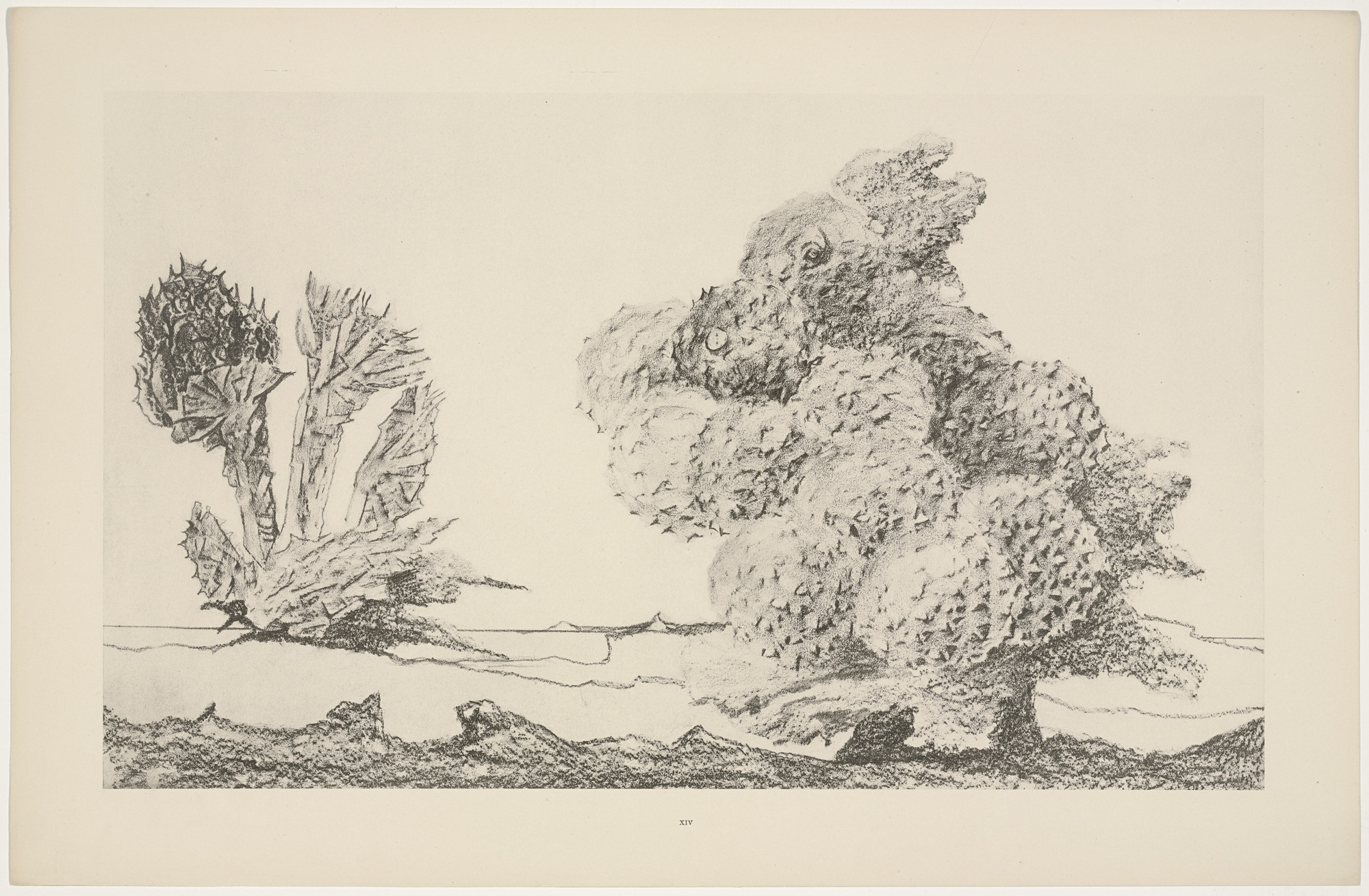 Max Ernst. The Chestnut Trees Take-Off (Le Start du châtaignier) from Natural History (Histoire naturelle). c. 1925, published 1926