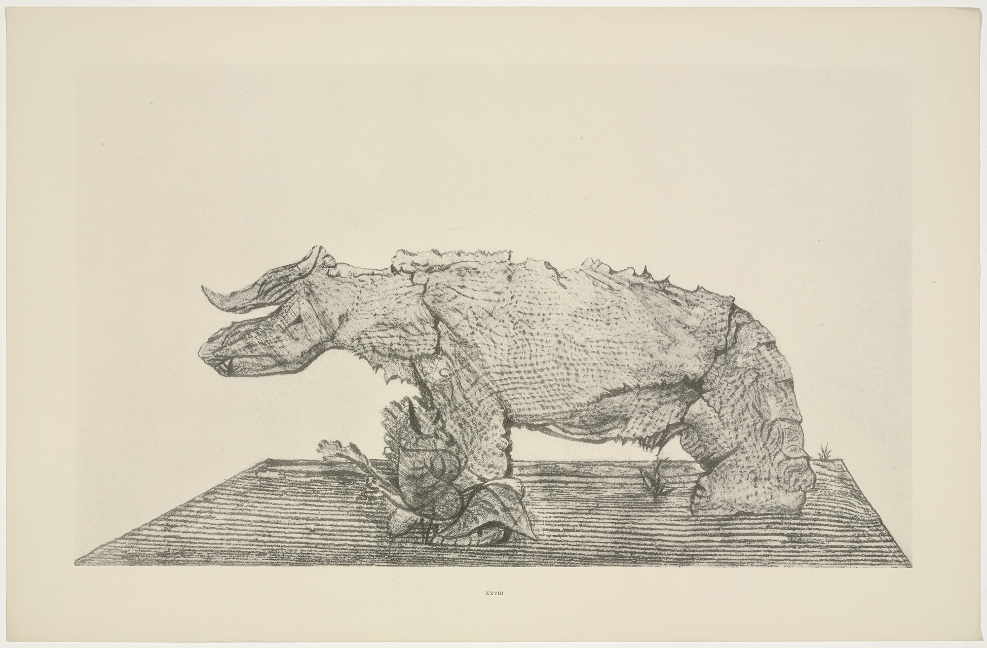 Max Ernst. The Repast of Death (Le Repas du mort) from Natural History (Histoire naturelle). c. 1925, published 1926