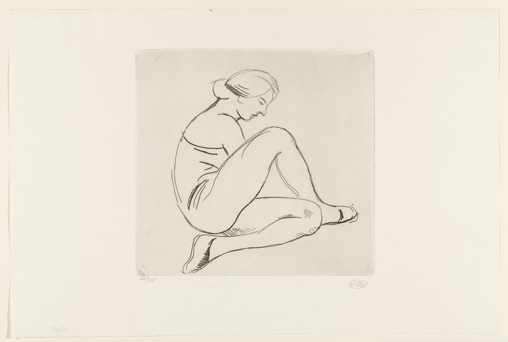 Seated Figure of a Girl (Femme assise de profile, a droit, un genou plie, un genou releve)
