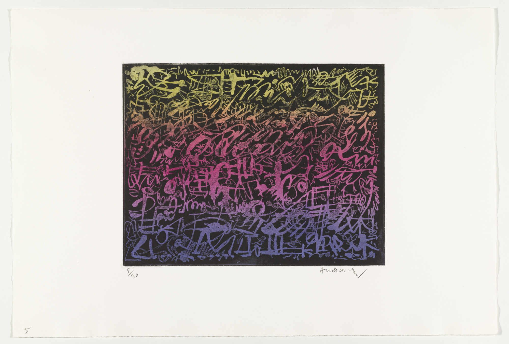 Pierre Alechinsky. Night (La nuit) from Hayterophilies. 1968 (plate executed 1952)