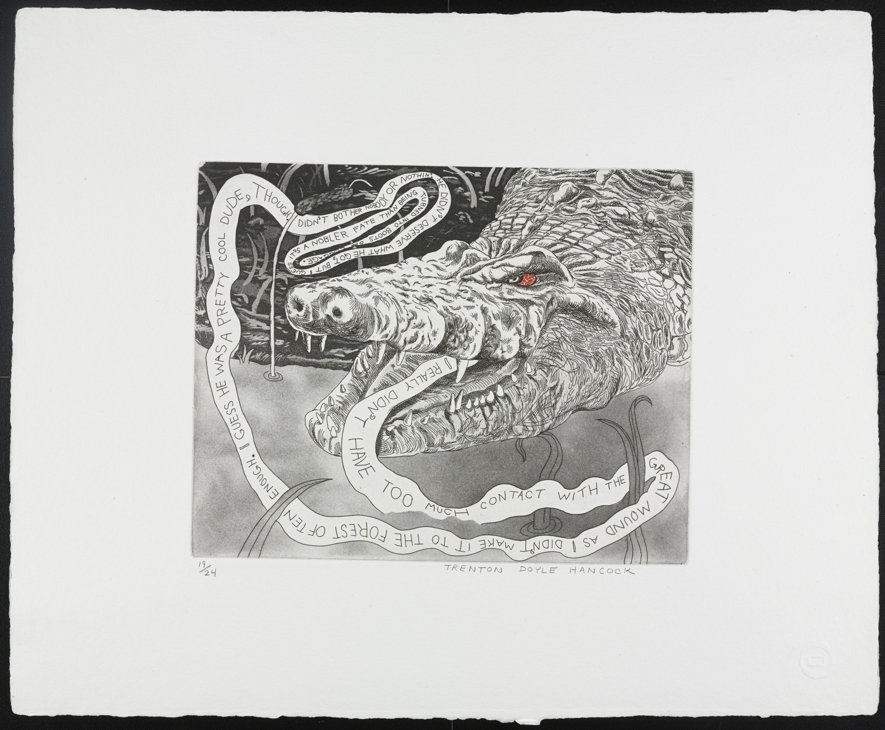 Trenton Doyle Hancock. Untitled from Bye and Bye (Nine Sad Etchings). 2002