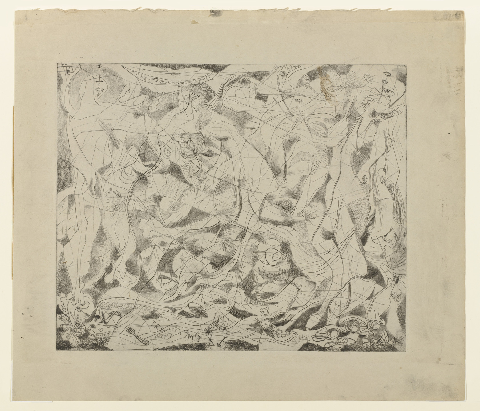 Jackson Pollock. Untitled (4), state I of III. 1944–1945