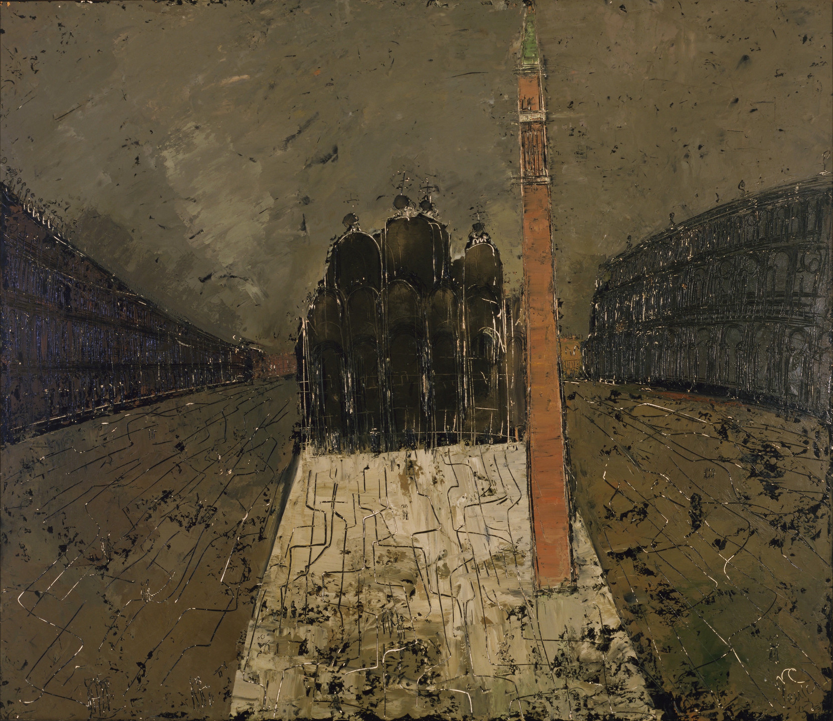 William Congdon. Piazza, Venice, 12. October 1952