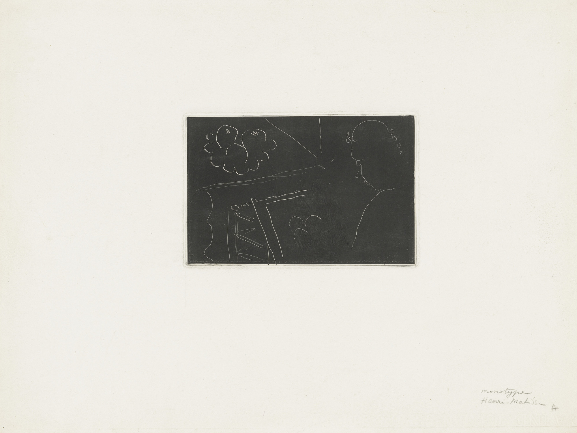Henri Matisse. Interior: Young Woman Drawing Fruit (Interieur: jeune femme dessinant des fruits)