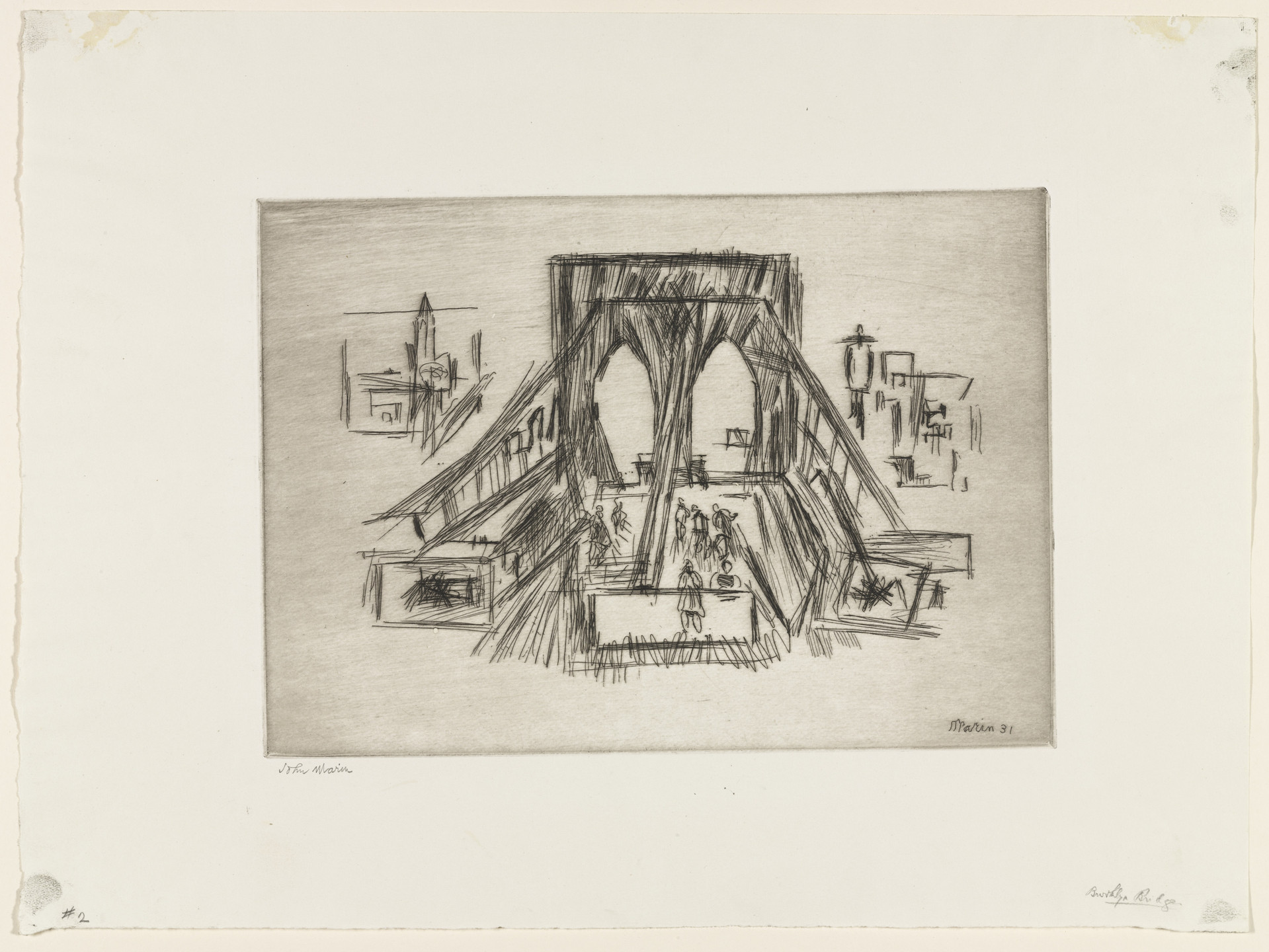 John Marin. Approach to the Bridge. 1931