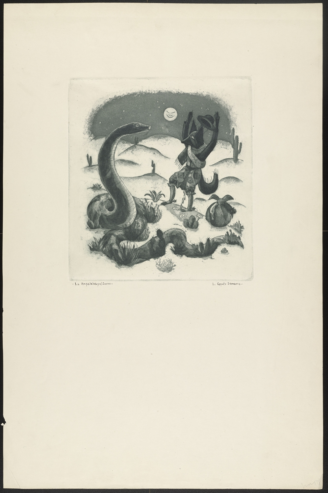 Luis B. Caputo Demarco. La ampalahua y el zorro from Fábulas nativas