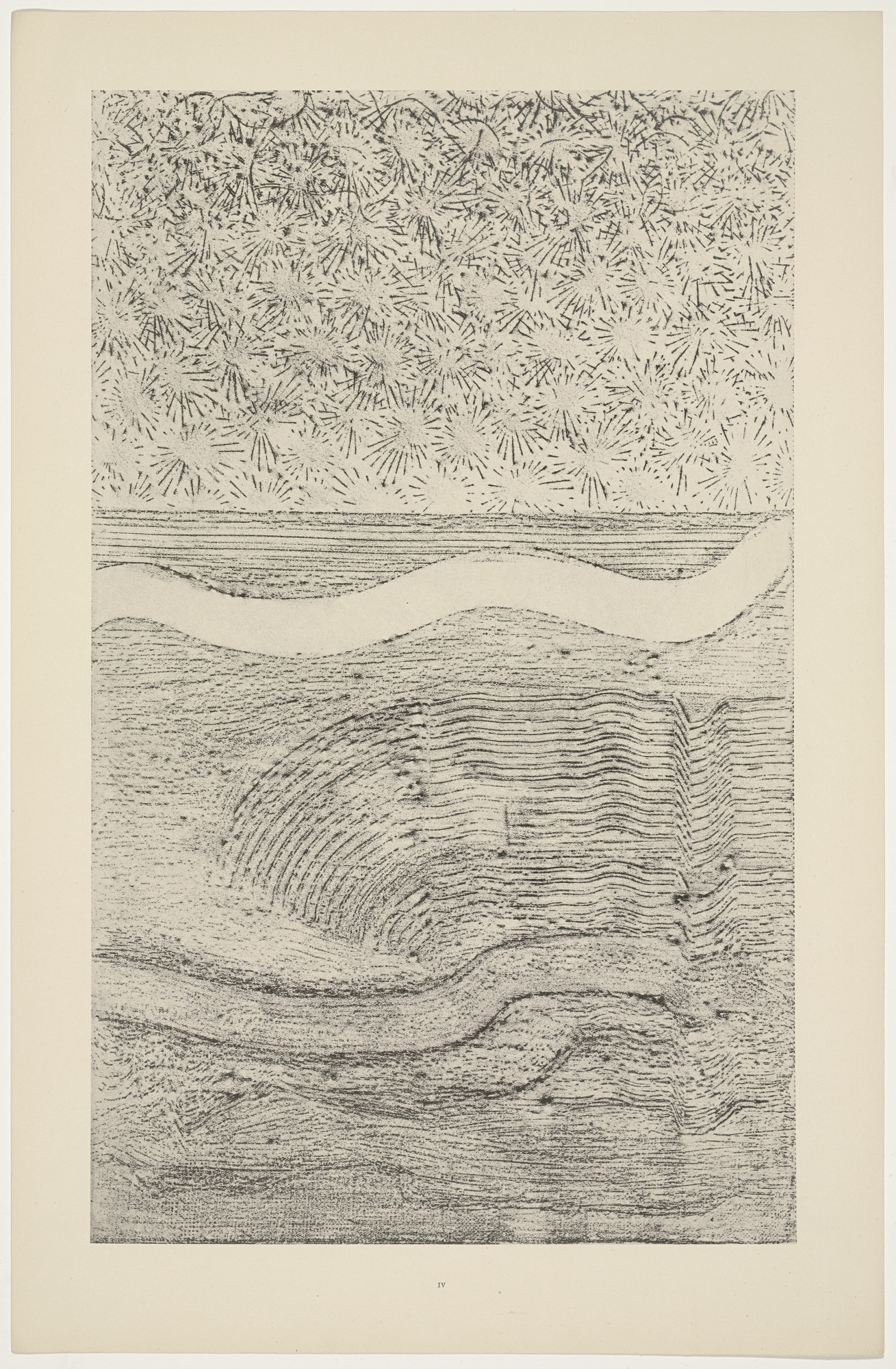 Max Ernst. Iceflower Shawl and Gulf Stream (Le Châle à fleurs givre) from Natural History (Histoire naturelle)