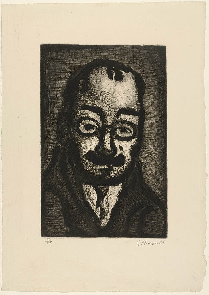 Man with moustache and Pince-nez from Réincarnations du Père Ubu