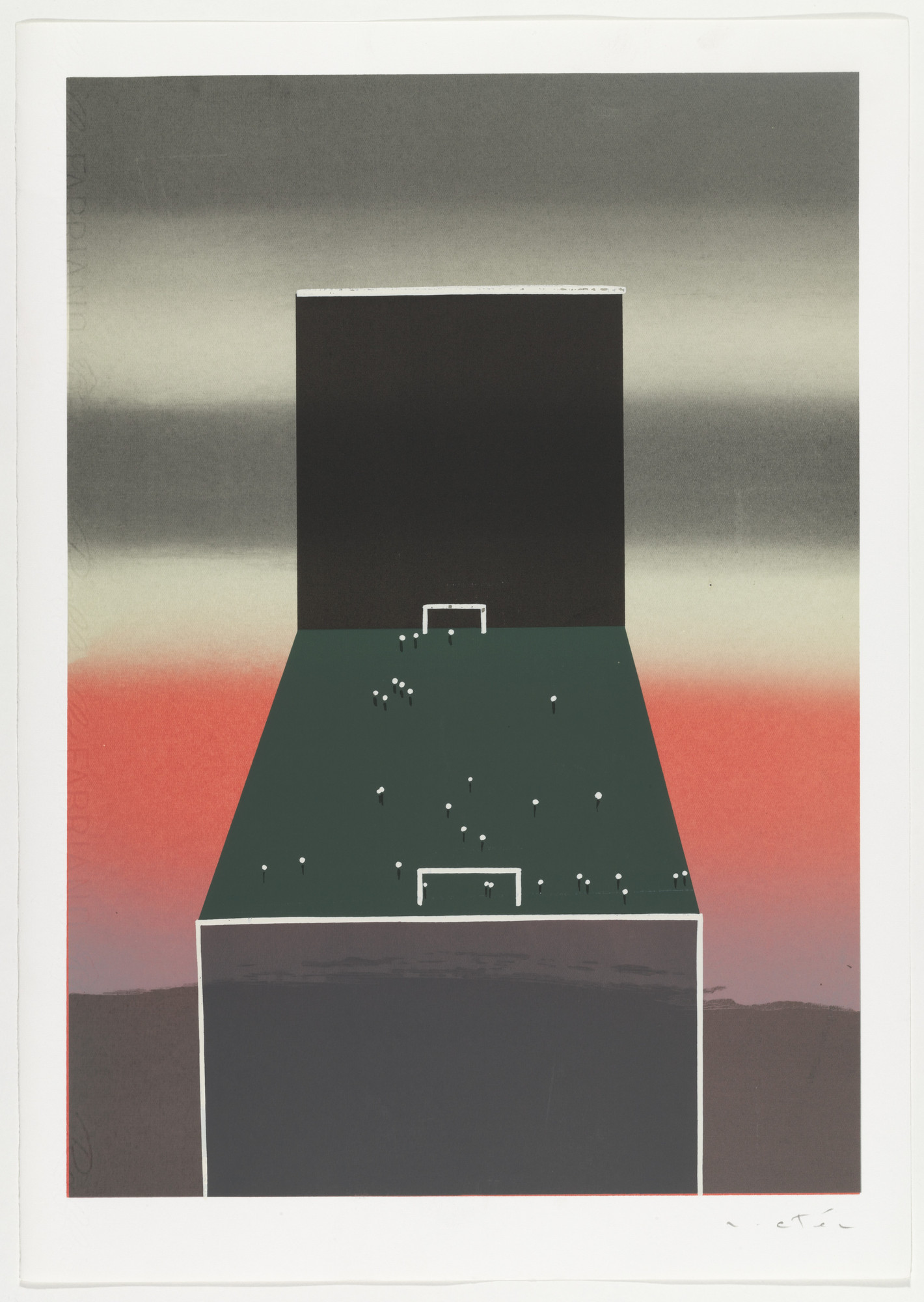 Nemesio Antúnez. Untitled (plate, folio 9) from Estadios y Cordilleras ( Stadiums and Mountain Ranges )