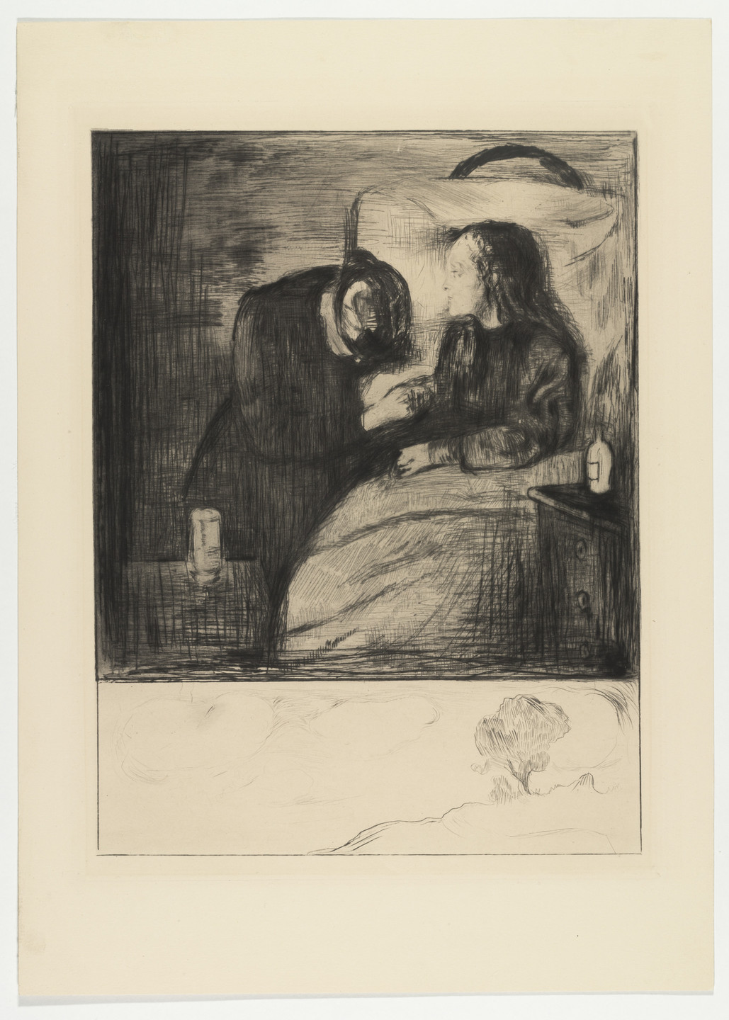 Edvard Munch. The Sick Child (Det syke barn I). 1894, published 1895