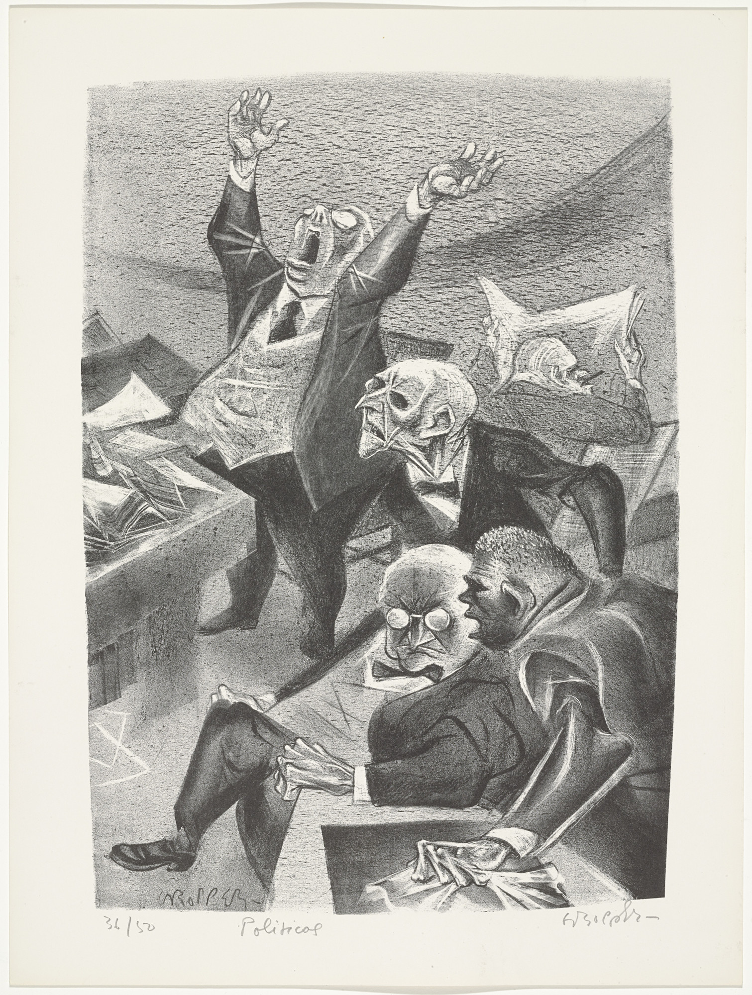William Gropper. Politicos from Capriccios