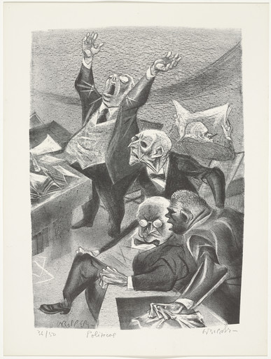 William Gropper. Politicos from Capriccios. 1953–57
