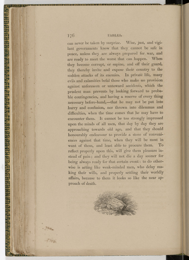 Tailpiece (page 176) from The Fables of Aesop