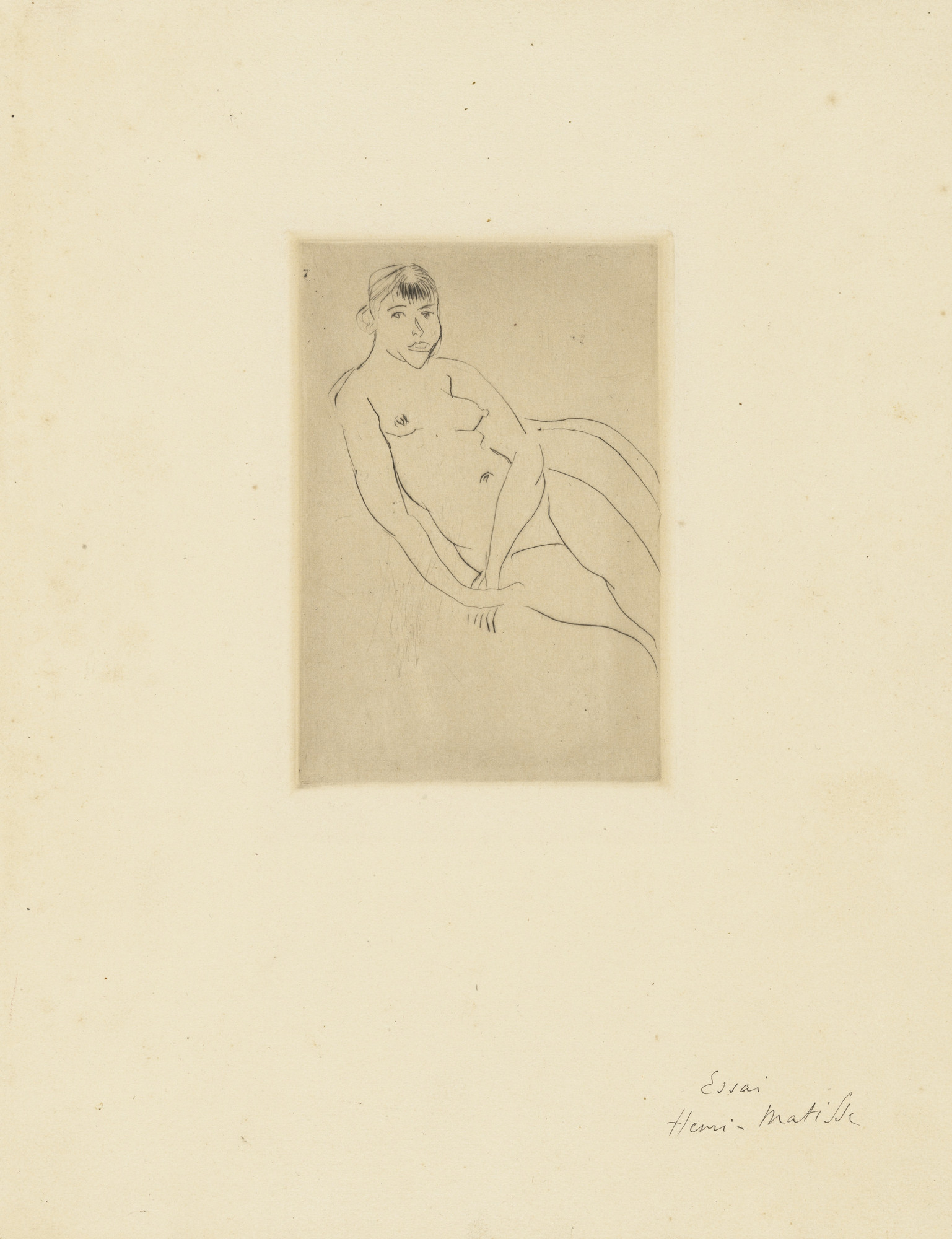 Henri Matisse. Half-Length Nude (Nu à demi allongé)