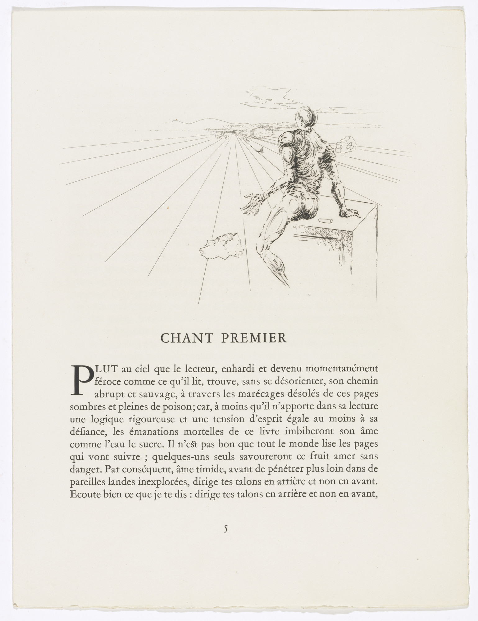 Salvador Dalí. Headpiece (page 5) from Les Chants de Maldoror (The Songs of Maldoror)
