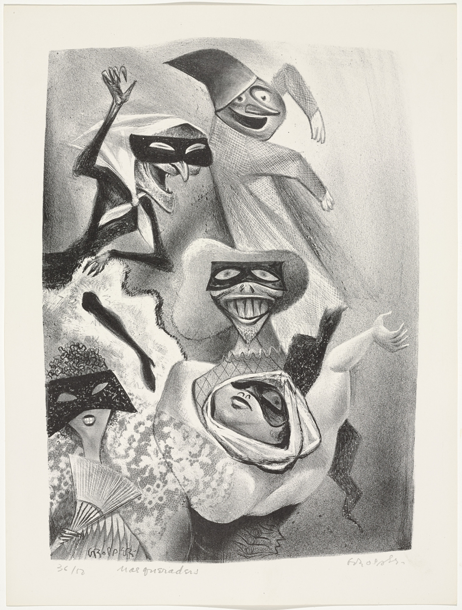 William Gropper. Masqueraders from Capriccios