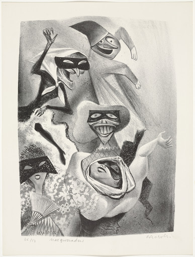 William Gropper. Masqueraders from Capriccios. 1953–57